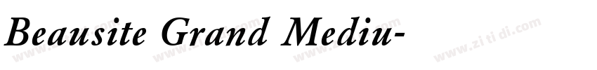 Beausite Grand Mediu字体转换